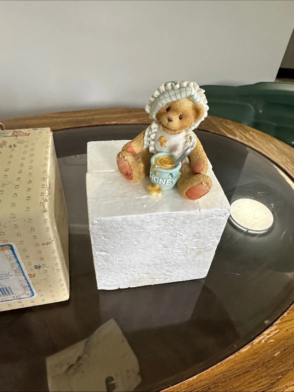 Cherished Teddies Honey Bear Figurine - Beige, Cream, Gold